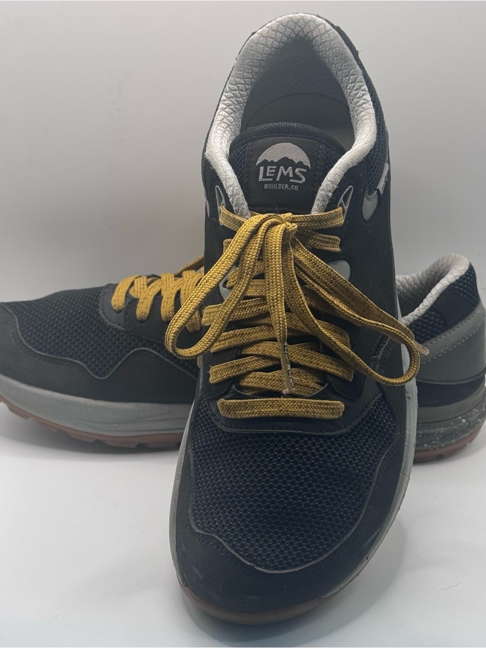 LEMS Trailhead Minimalist Trail Hiking Shoes, Onyx Black, Men's Size 9D